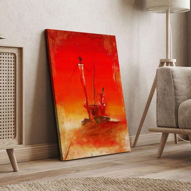 Canvas print, Sunset in Africa II, vertical