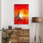 Canvas print, Sunset in Africa I, vertical