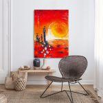 Canvas print, Sunset in Africa I, vertical