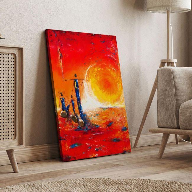 Canvas print, Sunset in Africa I, vertical
