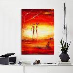Canvas print, Sunset in Africa, vertical