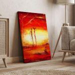 Canvas print, Sunset in Africa, vertical