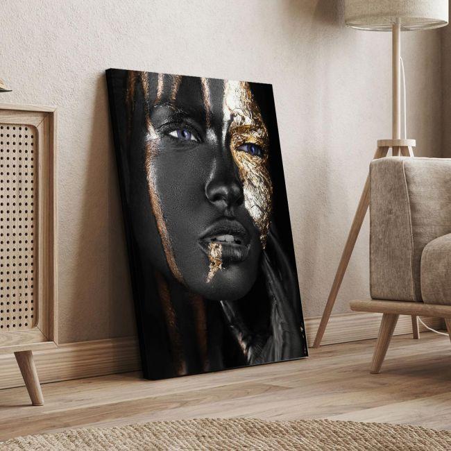 Πίνακας σε καμβά Golden mask I Καμβάς τελαρωμένος