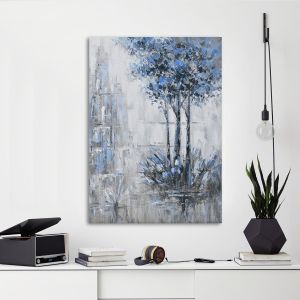 Canvas print, Trees in blue hue
