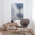 Canvas print, Trees in blue hue