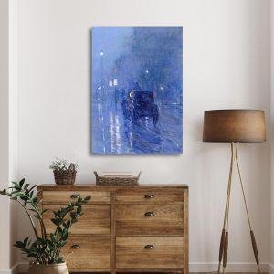 Πίνακας σε καμβά Rainy midnight Hassam C. Καμβάς τελαρωμένος Όψη 1 2