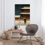 Canvas print Snow at Zozoji temple, Kawase Hasui