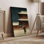 Canvas print Snow at Zozoji temple, Kawase Hasui