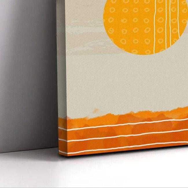 Canvas print, African woman at sunset I