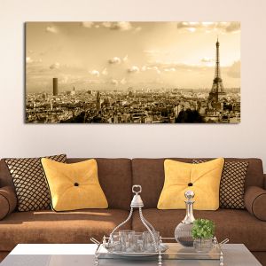 Canvas print Paris skyine, panoramic