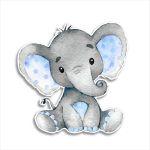 Wooden figure Elephant watercolor