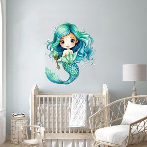 Kids wall stickers Mermaid watercolor I 2