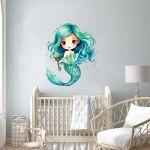 Kids wall stickers Mermaid watercolor I