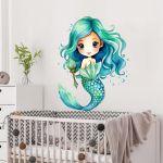 Kids wall stickers Mermaid watercolor I