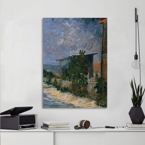 Πίνακας ζωγραφικής Shelter on Montmartre Vincent van Gogh Καμβάς τελαρωμένος, 1