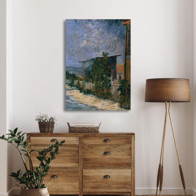 Πίνακας ζωγραφικής Shelter on Montmartre Vincent van Gogh Καμβάς τελαρωμένος, 2