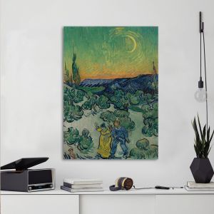 Canvas print A walk at twilight, Vincent van Gogh