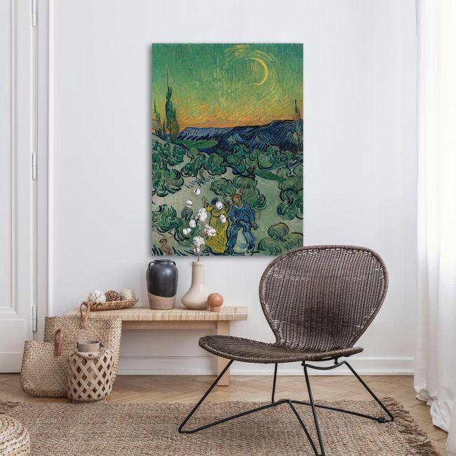Πίνακας ζωγραφικής A walk at twilight Vincent van Gogh Καμβάς τελαρωμένος, 3