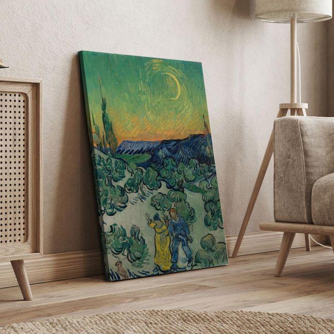 Canvas print A walk at twilight, Vincent van Gogh