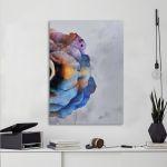 Canvas print, Half rose I