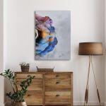 Canvas print, Half rose I