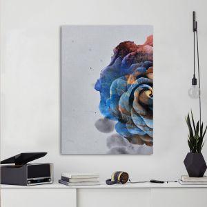 Canvas print, Half rose