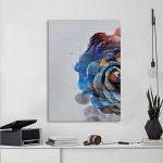 Canvas print, Half rose