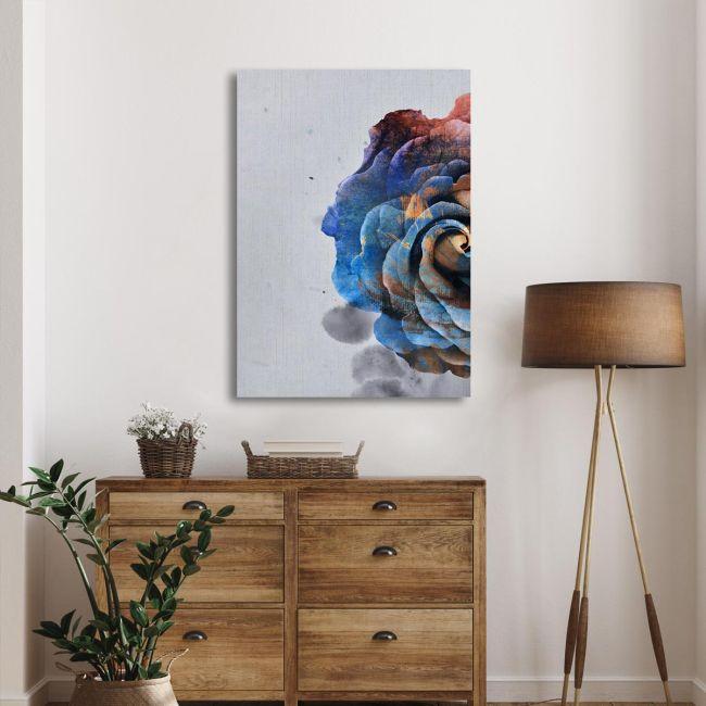 Canvas print, Half rose