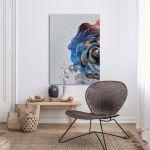 Canvas print, Half rose