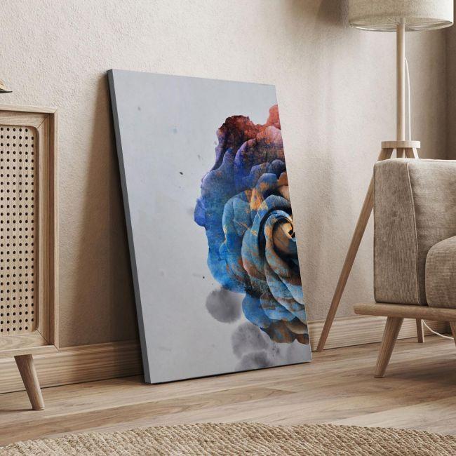 Canvas print, Half rose