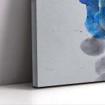 Canvas print, Half rose