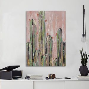 Πίνακας σε καμβά Cacti κάθετο Καμβάς τελαρωμένος, 1