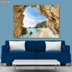 Πίνακας σε καμβά Προσφορά 60x40 cm, Θέα στη θάλασσα της Κέρκυρας