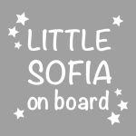 Baby car stickerBaby name on Board