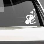 Αυτοκόλλητο αυτοκινήτου Cute baby elephant on board