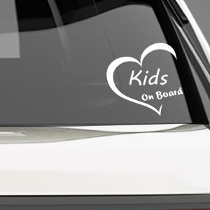Car sticker Kids on board heart