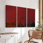Canvas print Poppies,3 panels