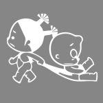 Car sticker Sister and brother on board