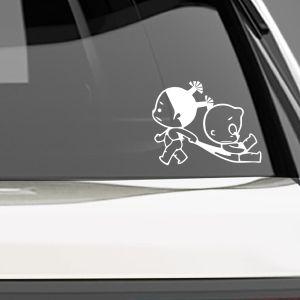 Car sticker Sister and brother on board