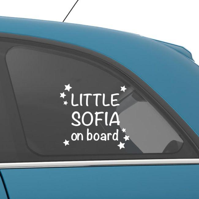 Baby car stickerBaby name on Board