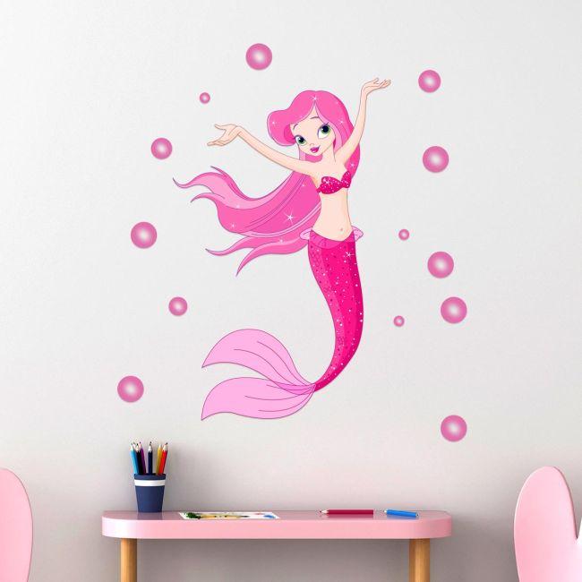 Wall sticker Pink Mermaid