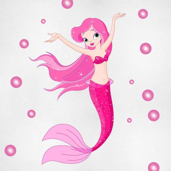 Wall sticker Pink Mermaid