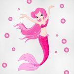 Wall sticker Pink Mermaid