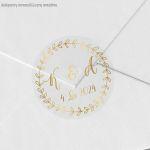 Stickers labelsmarriage initials