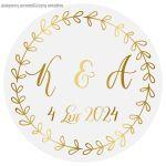 Stickers labelsmarriage initials