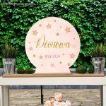 Wooden printed sign, Our little star maroon red