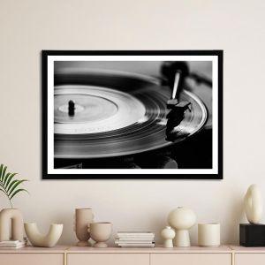 Vinyl closeup αφίσα κάδρο  Αφίσα πόστερ με μαύρη κορνίζα