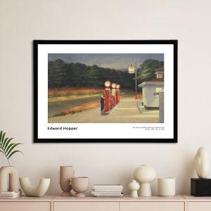 Αφίσα Έκθεσης Gas II Hopper E αφίσα κάδρο  Αφίσα πόστερ με μαύρη κορνίζα