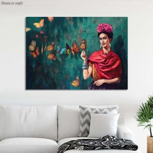 Πίνακας σε καμβά προσφορά 90x60 cm Butterfly Frida