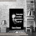 Canvas print Beauty begins..., Coco Chanel